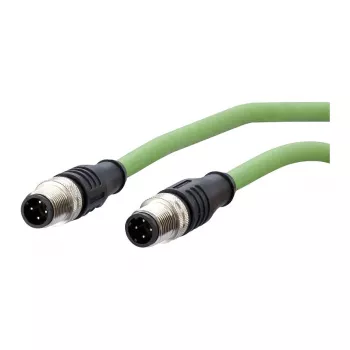 METZ CONNECT M12 - verkkokaapeli - M12 (4-napainen) (M) - M12 (4-napainen) (M) - 2 m - suojattu - CAT 5e - johto - vihreä