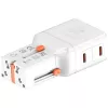 Matkalaturi World 65W USB-C + USB-A valkoinen