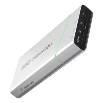 Kannettava akku Green Cell BPLGC20P 20800 mAh litium-ioni, USB-C PD 65W, 2x USB-C + 1x USB-A, alumiinikotelo