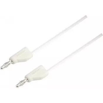 VOLTCRAFT mittauskaapeli [pistoke 4 mm - pistoke 4 mm] 1,5 m valkoinen MSB-300 (MSB-300-1.5-WS)
