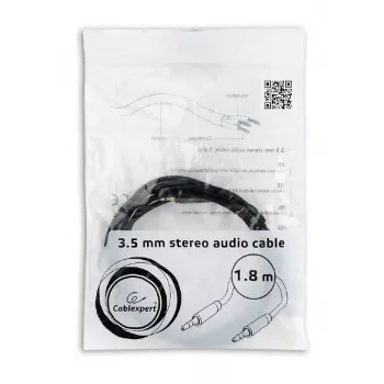Kaapeli GEMBIRD CCAP-444-6 (Mini Jack M - Mini Jack M; 1,8 m; musta)