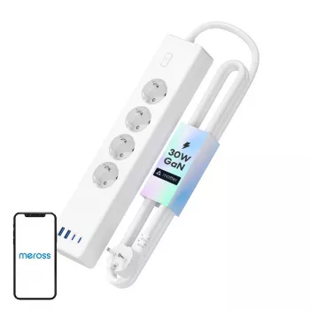 Pistorasia Meross MSP844 — 4 AC-pistorasiaa, 2 USB-A, 2 USB-C