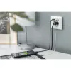 DIGITUS DA-70615 - pistorasia - 2P+E - tyyppi F, USB, USB Type-C - kannella - 1 pistorasia, 2 USB-liitäntää - 2.8 A - valkoinen, RAL 9003