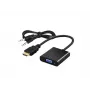 Videoadapteri SAVIO CL-23/B VGA (uros) - HDMI tyyppi A (naaras) 0,5 m, musta