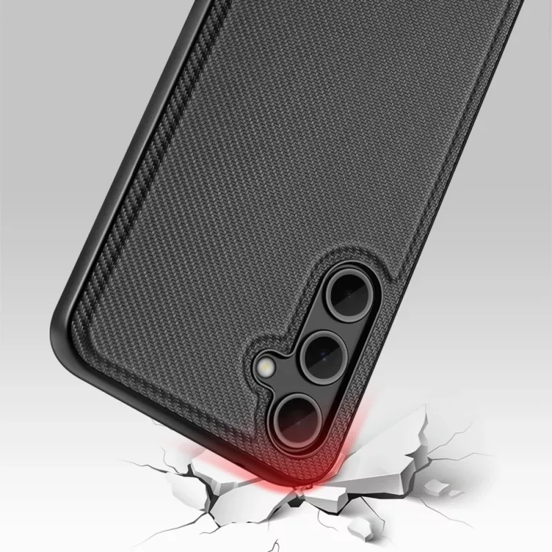 StyleShell NYLO, kotelo musta, Samsung Galaxy A35 5G