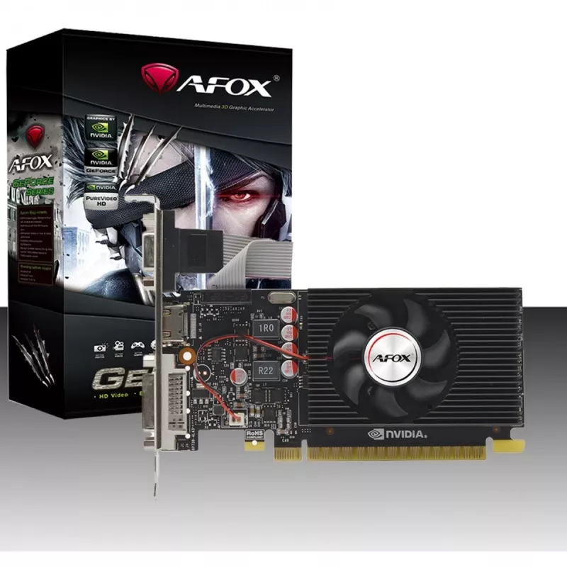 Näytönohjain AFOX AF240-1024D3L2 — NVIDIA GeForce GT 240, 1 GB DDR3, 128-bittinen, PCIe 2.0