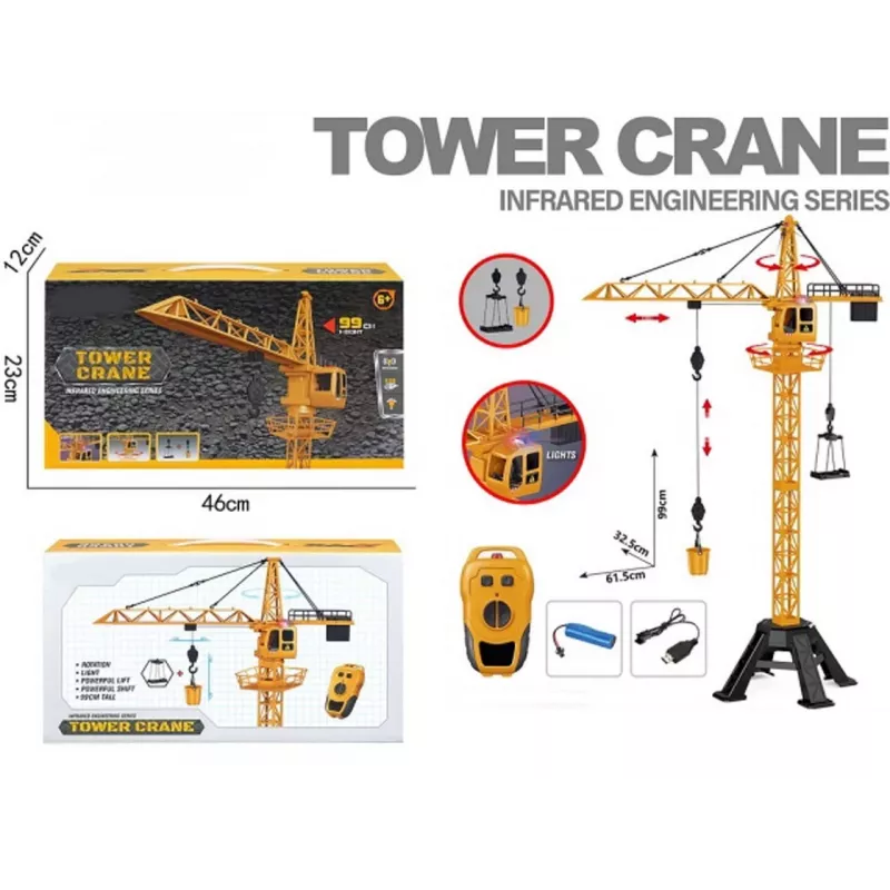 Torninosturi R/C-malli Madej 013211 kauko-ohjattava rakennuslelu