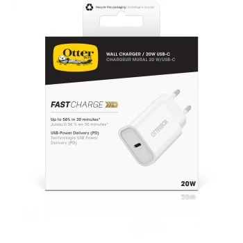 Seinänturi OTTERBOX 78-81340 20W USB‑C (USB‑PD) valkoinen