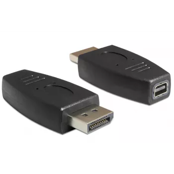 DeLOCK - DisplayPort-sovitin - DisplayPort (uros) Mini DisplayPort (naaras) - musta