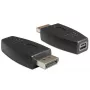 DeLOCK - DisplayPort-sovitin - DisplayPort (uros) Mini DisplayPort (naaras) - musta