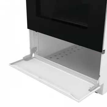 Vapaasti seisova kaasuliesi uunilla Gorenje GG5A10WFFM — 4-polttimen keittotaso, 70 l uuni, emaloitu pinta, valkoinen