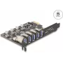 DELOCK PCI Express x1 -kortti 90346 — 5 Gbit/s, 5x ulkoinen portti