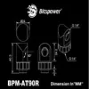 90° Rotary Tube Fitting BitsPower Artemis — platinium gray, malli BPM-AT90R-PG