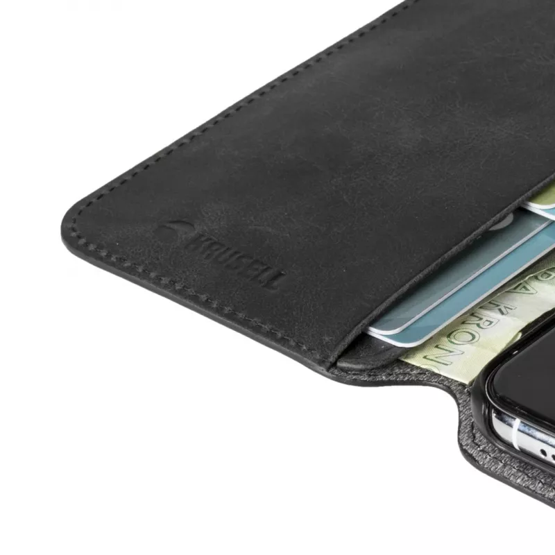 Krusell Sunne PhoneWallet Apple iPhone 11 Pro Max -puhelimelle vintage-musta