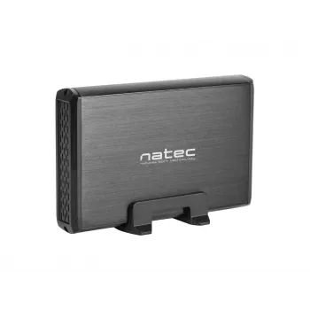 NATEC NKZ-0448 RHINO ulkoinen USB 3.0 -kotelo 3,5 tuuman SATA-kiintolevyille musta alumiini
