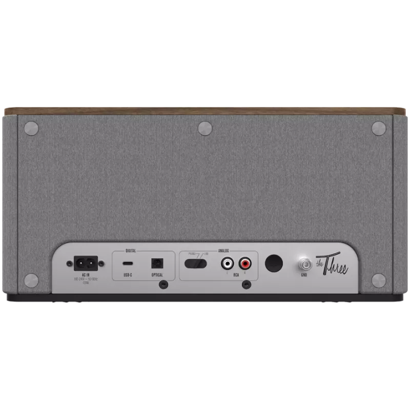 Klipsch the Three Plus Premium Bluetooth -kaiutinjärjestelmä pähkinä USB RCA...