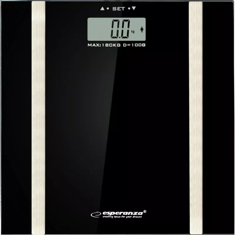 Henkilövaaka Esperanza EBS018K – elektroninen, 180 kg, musta