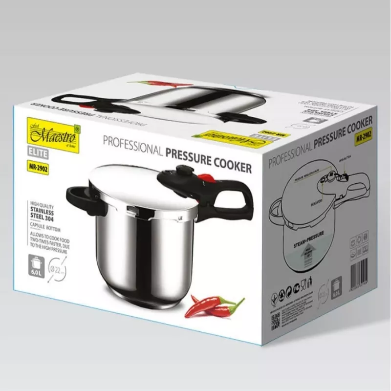Höyrykattila Maestro MR-2902, 6 l, hopea