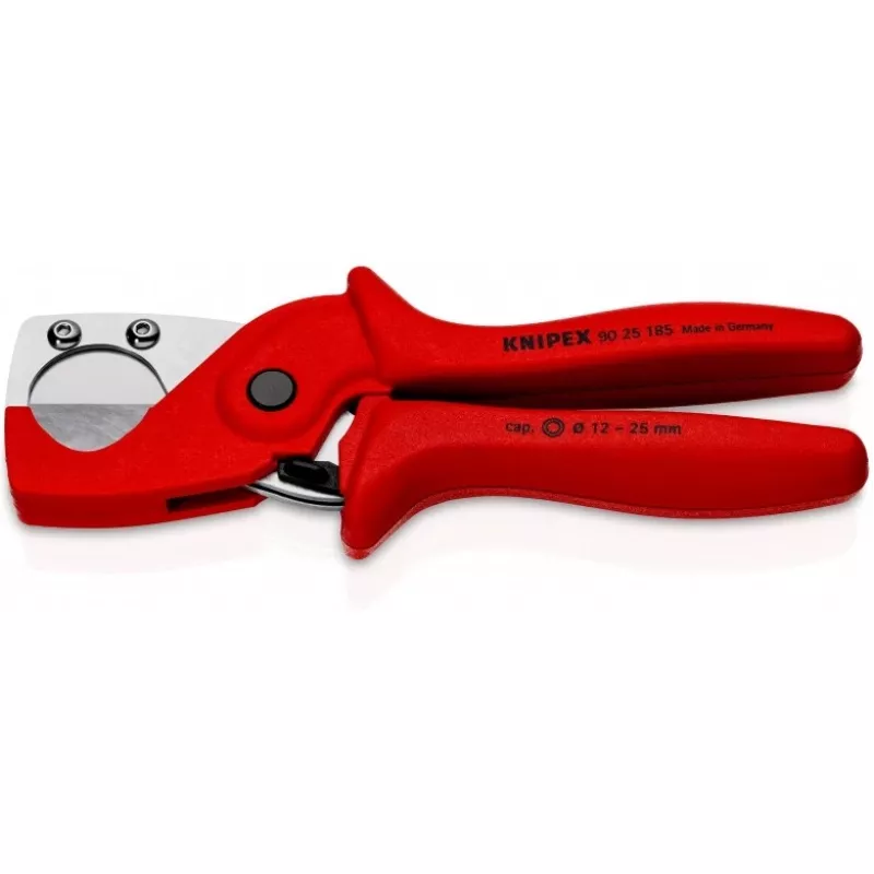 Knipex 90 25 185 - putkileikkuri - ruostumaton teräs - muovi - punainen - 1,2 cm - 18,5 cm (90 25 185)
