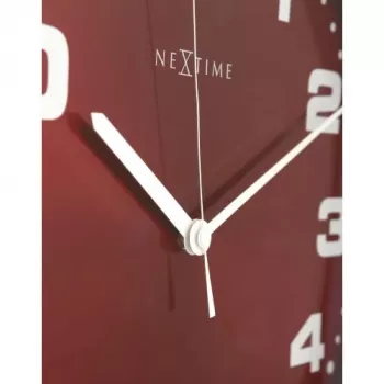 NeXtime kello 3053ro Dash Red, Ø35 cm, seinäkello, punainen/hopea