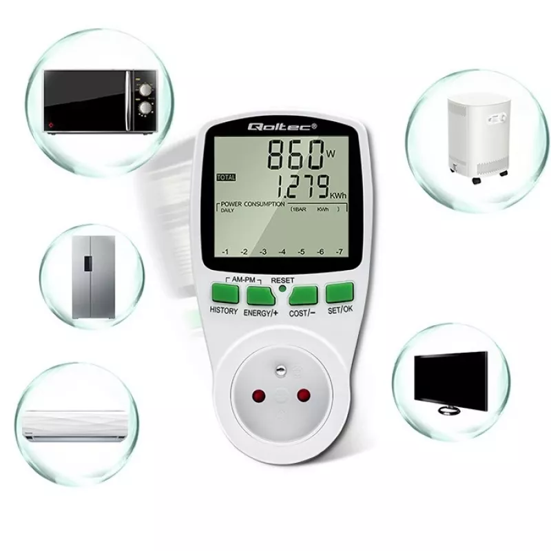 Tehomittari QOLTEC PM0627 3680W historiatoiminnolla — QOLTEC PM0627 3680W