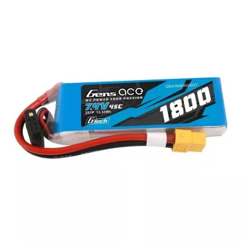 GensAce G-Tech LiPo 1800mAh 7.4V 45C 2S1P XT60 -akku