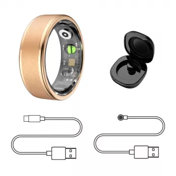 Älysormus MANTA SR01GD 62mm OneRing Gold — koko 62, metallinen kultainen viimeistely