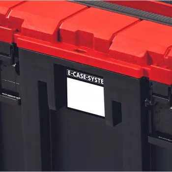 Einhell 4540021 E-Case M järjestelmälaukku, työkalulaatikko, polypropeeni, kantavuus 90 kg, musta/punainen