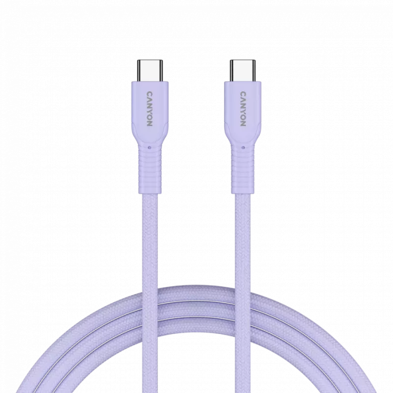 CANYON kaapeli OnWire 60CL C-C 60W COLOR punottu 1m violetti