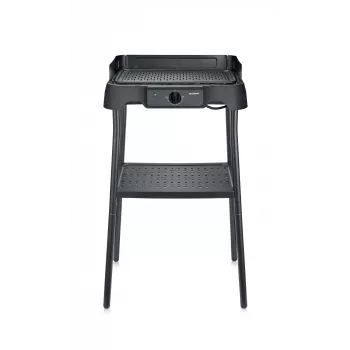 Severin PG 8596 pöytäsähkögrilli, 2000 W, suorakaiteen muotoinen ritilä, musta, kiertosäädin