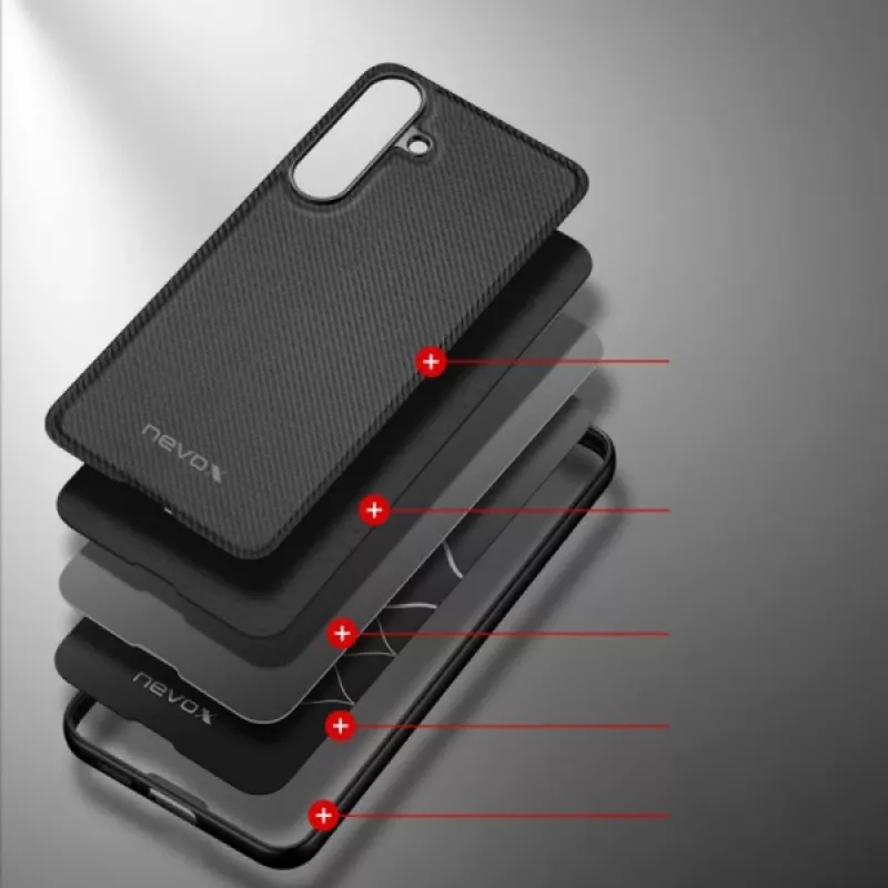 nevox StyleShell NYLO - Samsung Galaxy S25 FE musta (2576)