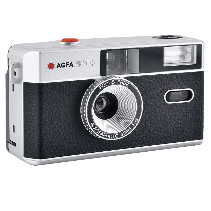 AgfaPhoto 603000 filmikamera kompaktikamera 35 mm musta – hopea (603000)