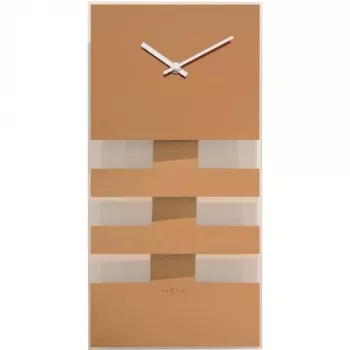 NeXtime seinäkello 2855co Bold Stripes, 38x19 cm, seinäkello, kupari
