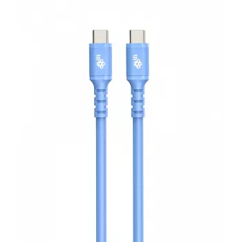 USB C - USB C -kaapeli 1 m, silikoni sininen