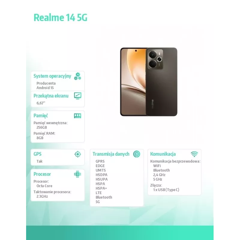 älypuhelin realme 14 5G 6,67