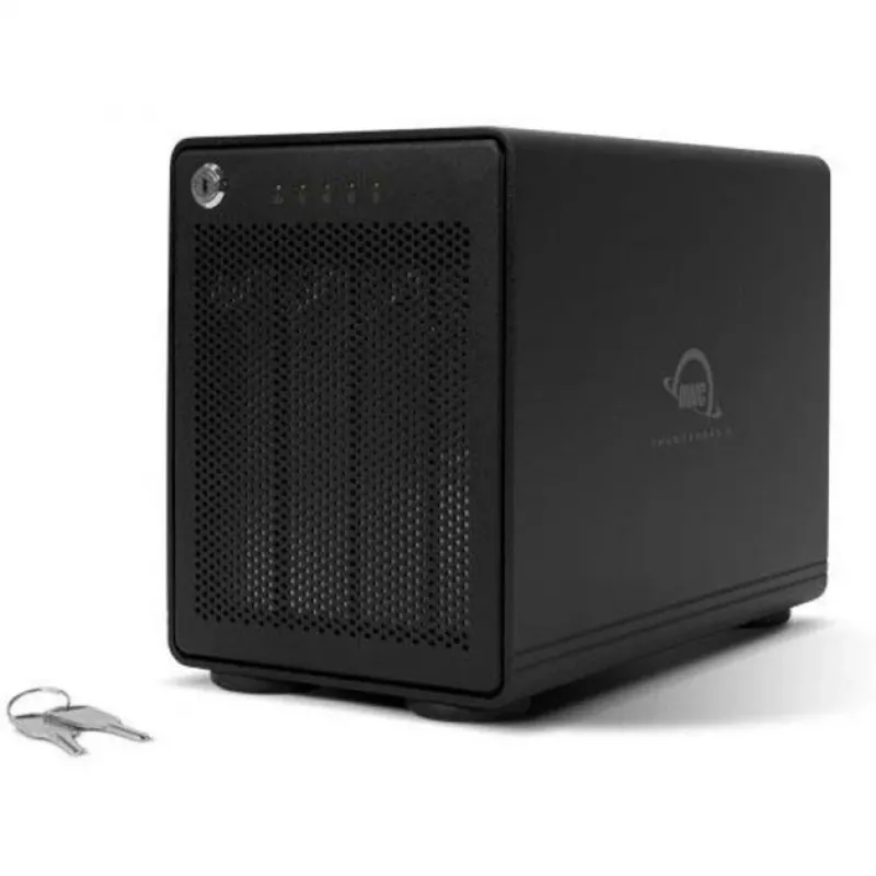 ThunderBay 4 (musta, 4-paikkainen Thunderbolt 3 -ulkoinen asemakotelo)