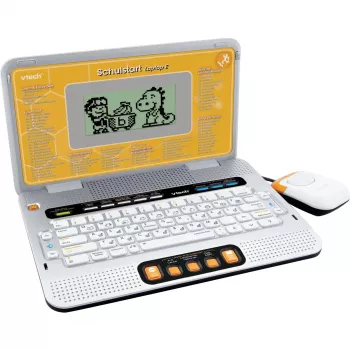 VTech Schulstart Laptop E 6–8-vuotiaille lapsille, hopea, interaktiivinen oppimislelu