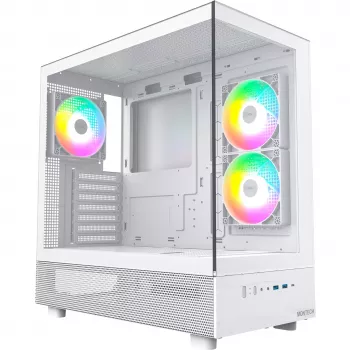 Montech XR Midi-Tower, Tempered Glass – valkoinen