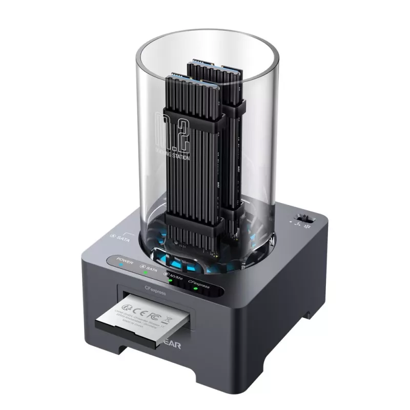 GrauGear G-M2DK-CR-10G M.2 NVMe/NGFF ja CFexpress -telakointiasema USB Type-C 10 Gbit/s harmaa