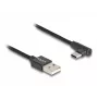 DeLOCK USB 2.0 -kaapeli Type-A uros USB Type-C uros kulma 0,5 m musta
