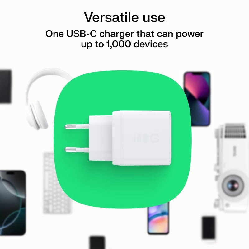 Virtalähde Green Cell PowerSource Solo30 30W valkoinen — USB-C-laturi, 30 W lähtöteho