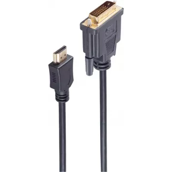 shiverpeaks ®-BASIC-S -HDMI-pistoke - DVI-D (24+1) pistoke, kullatut kontaktit, 7,5 m (BS77487)