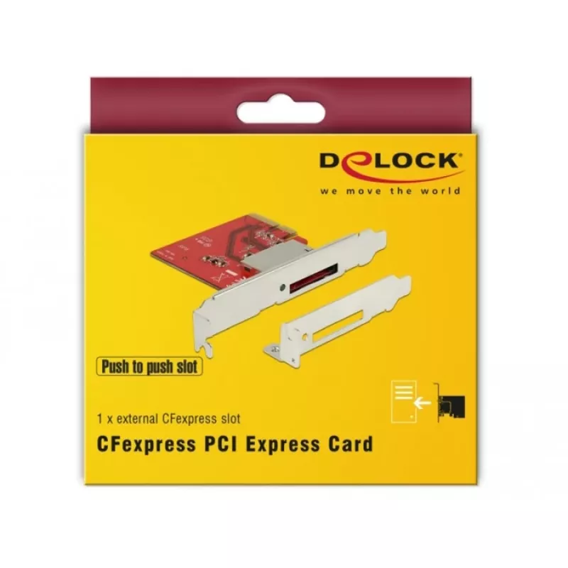 DeLOCK PCI Express > 1x ulkoinen CFexpress-paikka - kortinlukija (CF) - PCI Express x4 3.0 (91748)