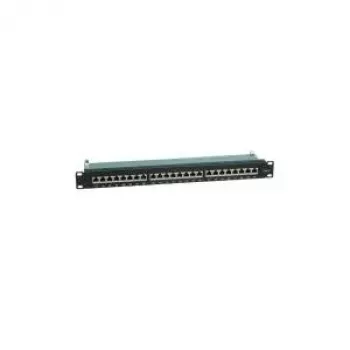 VALUE Patch Panel Cat.6 19 tuumaa 24 porttia suojattu musta