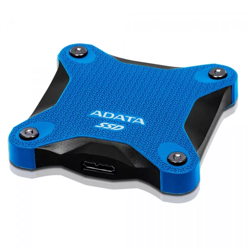 Ulkoinen SSD ADATA SD620 512 GB, USB 3.2 Gen 2 Micro-USB B, sininen, silikonikotelo, iskunkestävä