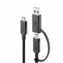 ALOGIC Elements Series USB-C - USB-C -kaapeli USB-A-adapterilla 1,2 m 5 A 10 Gbit/s