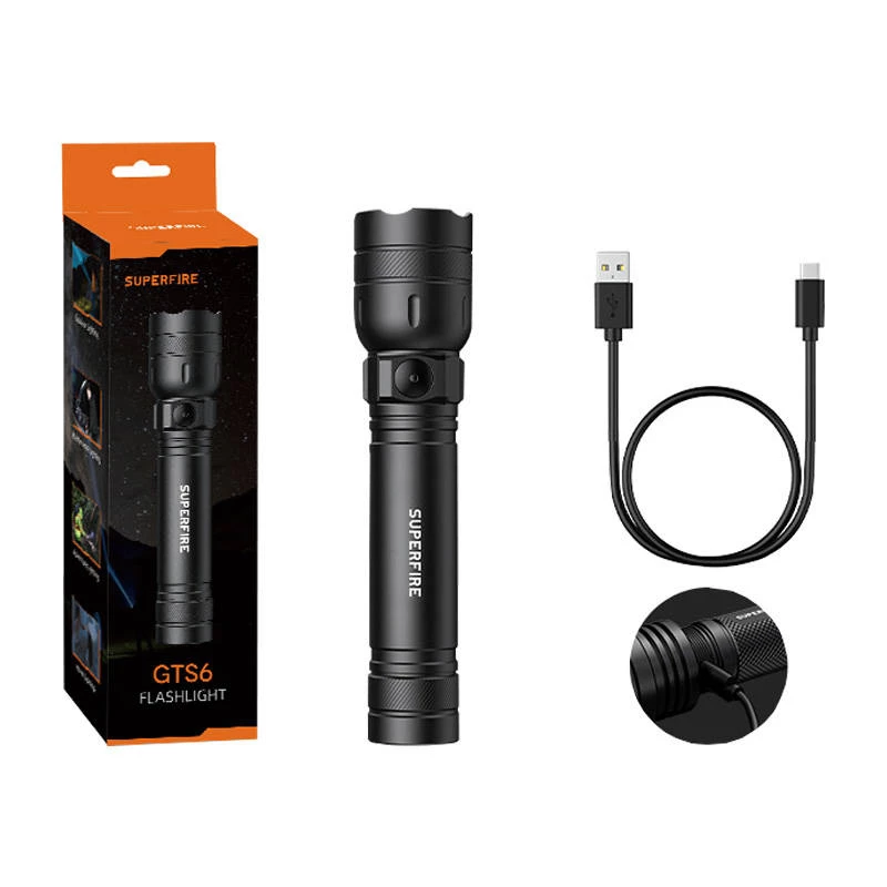 Taskulamppu Superfire GTS6 360lm USB-C 7W kätevä kannettava