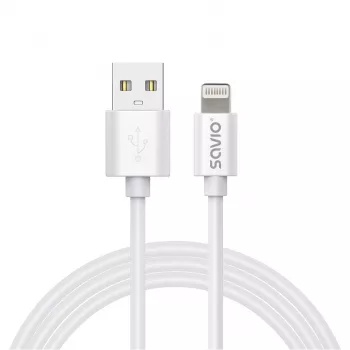 Savio Cl-193 USB-kaapeli USB 2.0 2 m USB A USB C/Lightning valkoinen