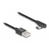 DeLOCK USB 2.0 -kaapeli Type-A uros USB Type-C uros kulma 0,5 m musta
