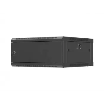Seinäasennettava 19 inch verkkokaappi LANBERG 4U 600×600 mm, musta